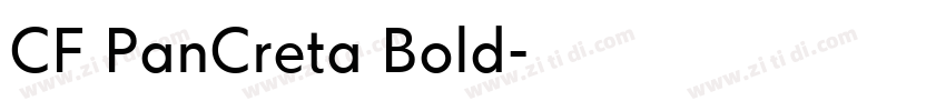 CF PanCreta Bold字体转换